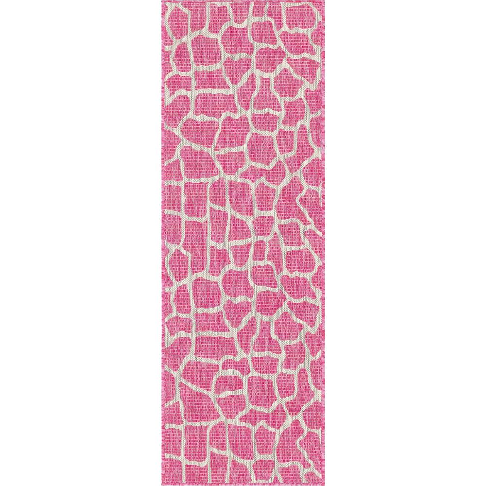 Outdoor Giraffe Rug, Pink (2' 0 x 6' 0). Picture 1