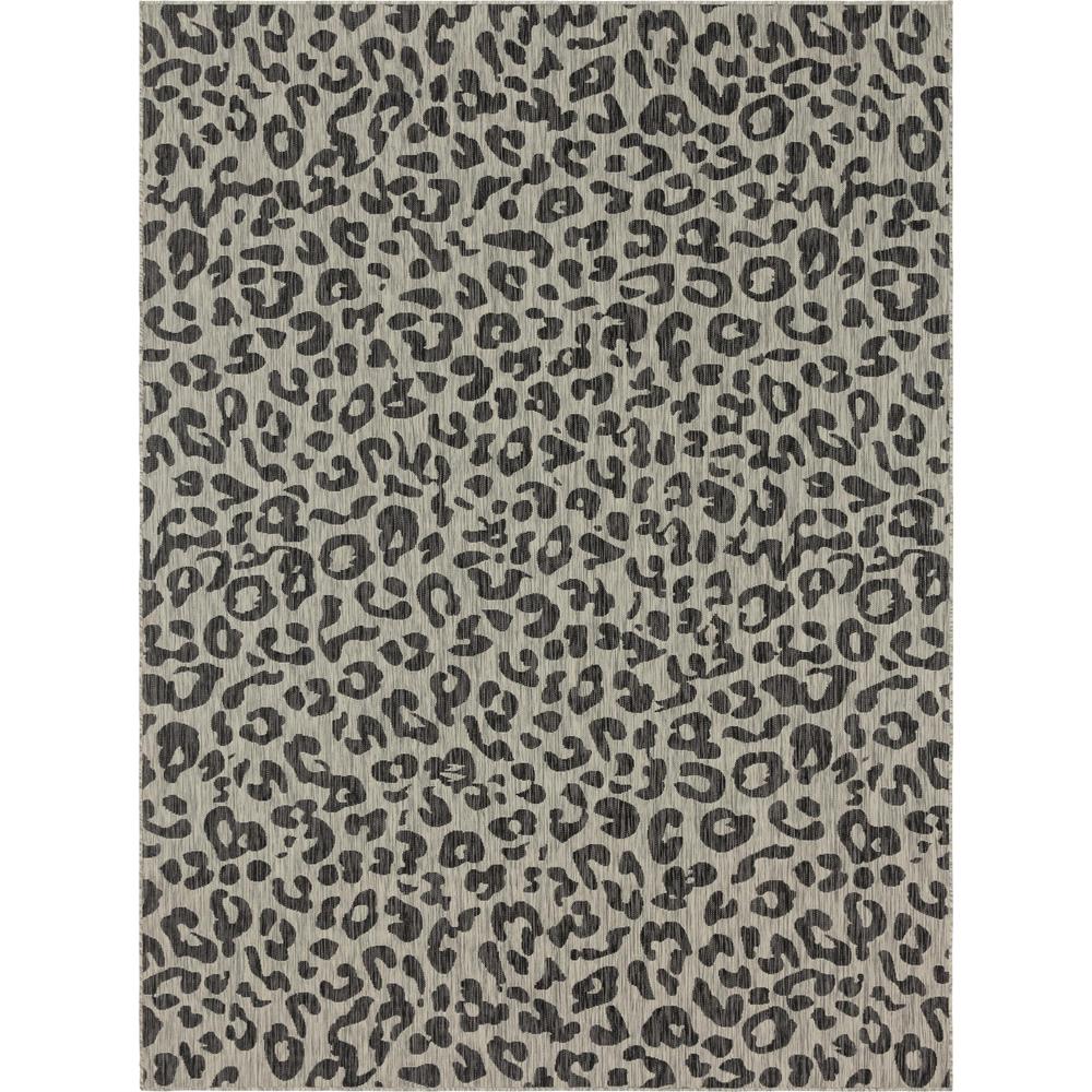 Outdoor Leopard Rug, Black (9' 0 x 12' 0). Picture 1