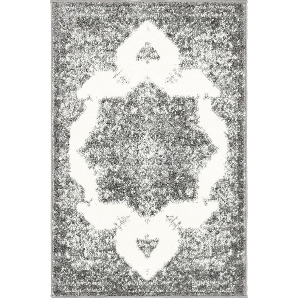 Canal Rosso Rug, Gray (2' 0 x 3' 0). Picture 1