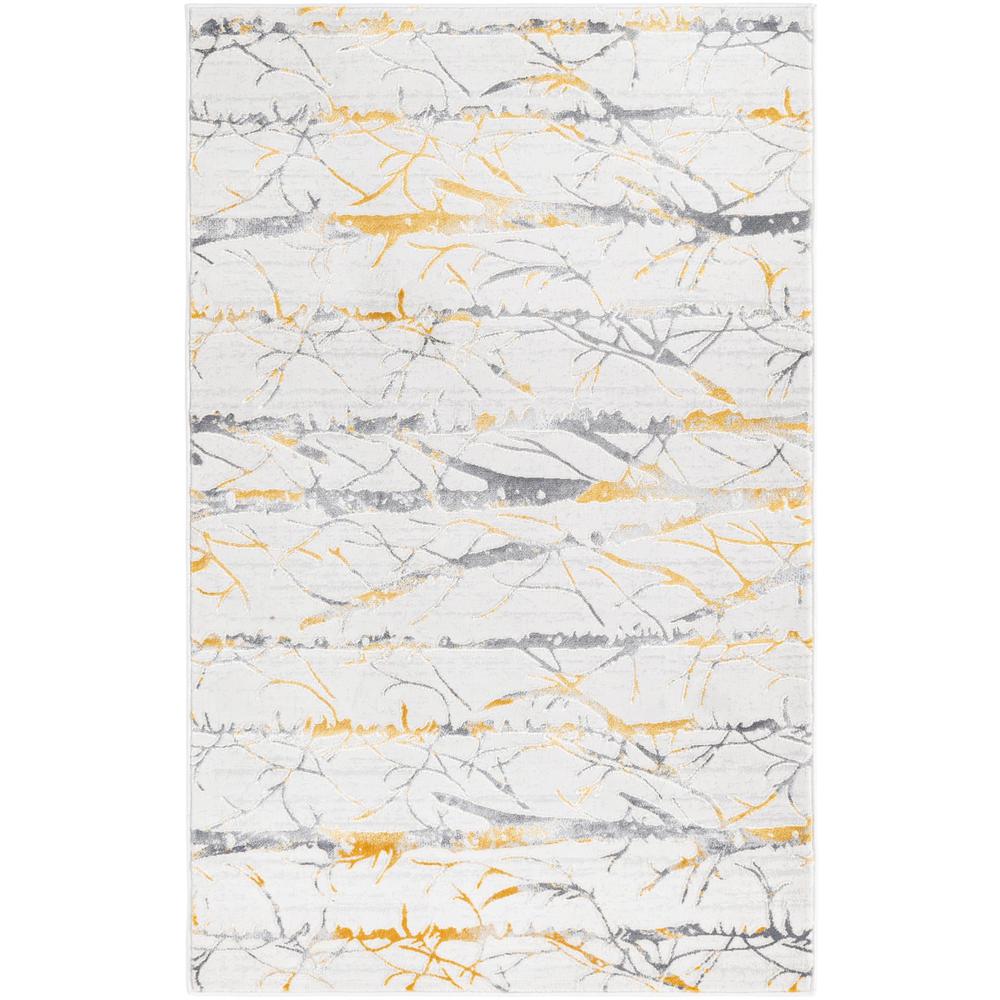Finsbury Anne Area Rug 3' 3" x 5' 3", Rectangular Yellow and Gray. Picture 1