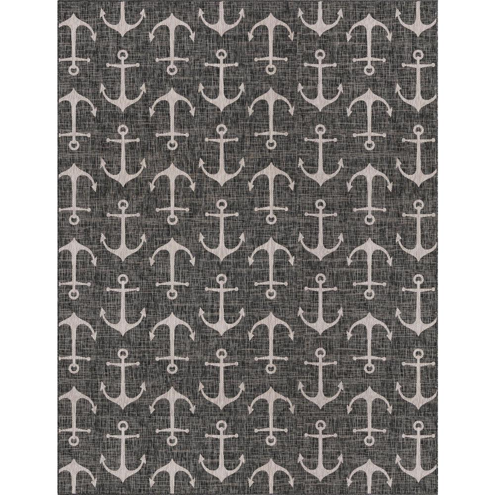 Unique Loom Rectangular 10x13 Rug in Charcoal (3162719). Picture 1