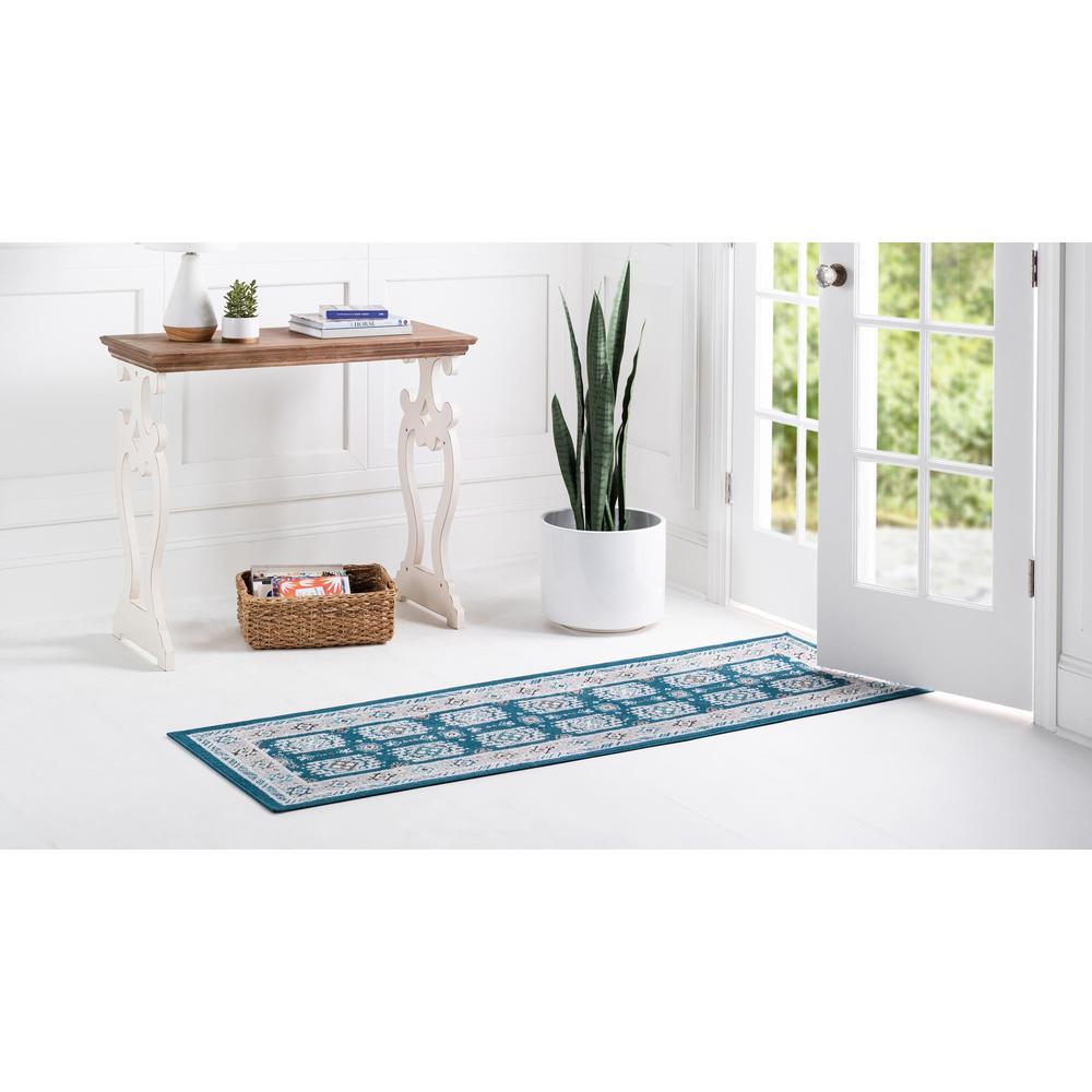 Unique Loom 6 Ft Runner in Blue (3149332). Picture 3
