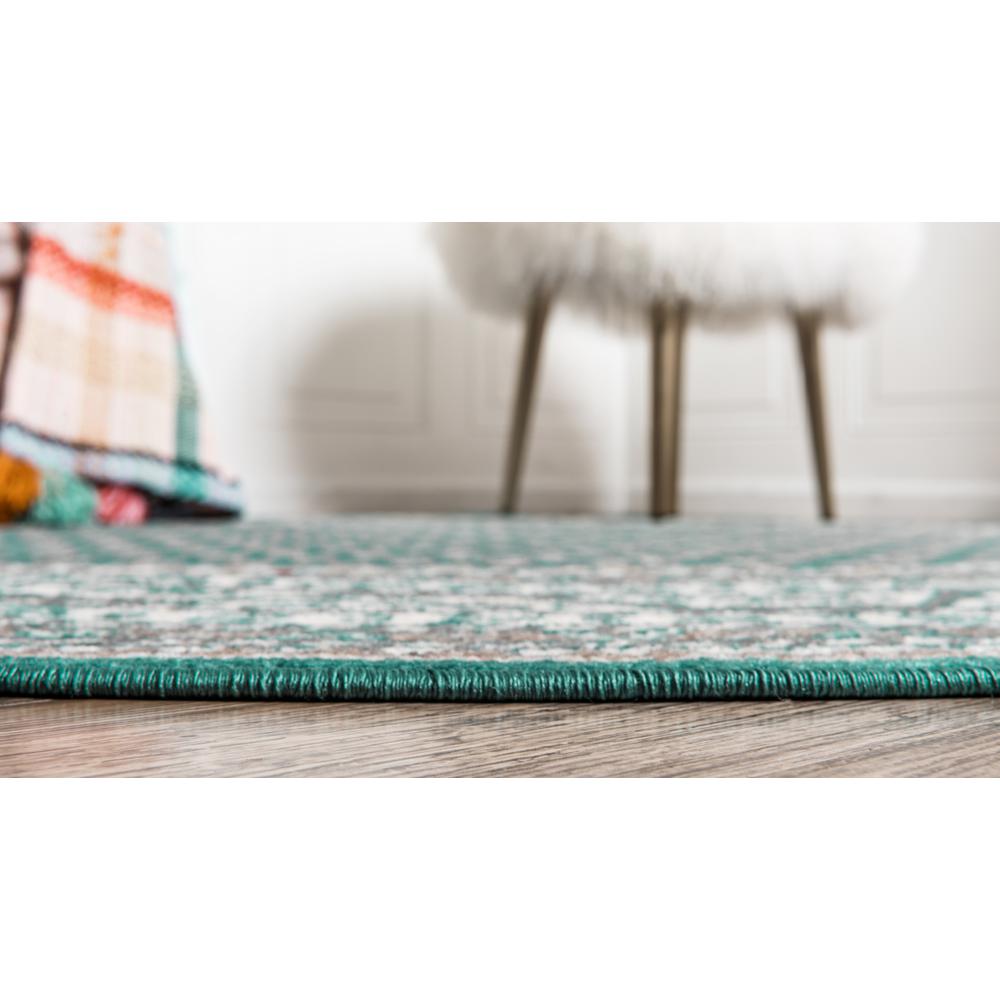 Allover Williamsburg Rug, Teal (3' 7 x 3' 7). Picture 3