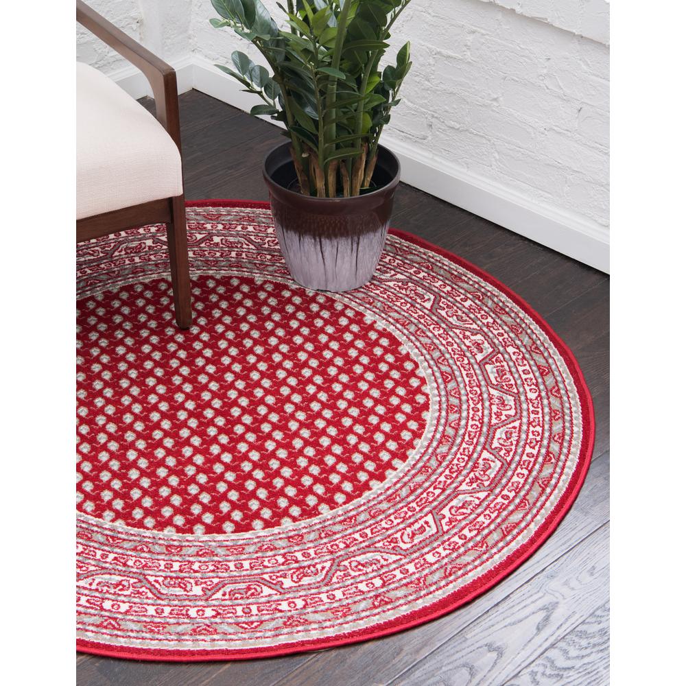 Allover Williamsburg Rug, Red (3' 7 x 3' 7). Picture 2