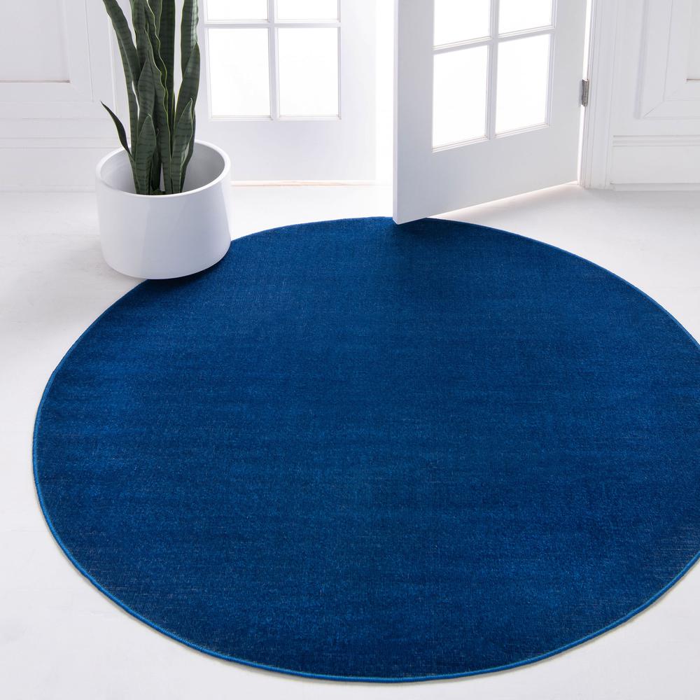 Solid Williamsburg Rug, Navy Blue (3' 7 x 3' 7). Picture 2