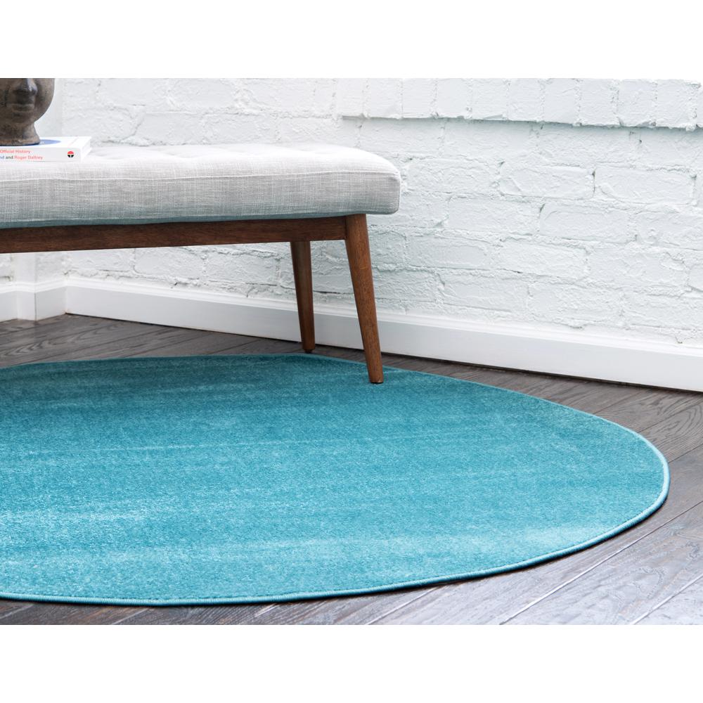 Solid Williamsburg Rug, Teal (3' 7 x 3' 7). Picture 4