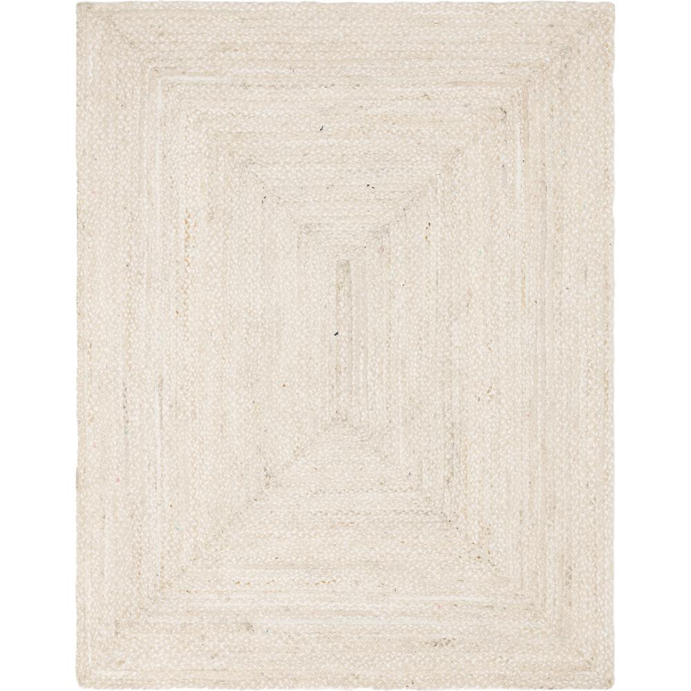 Braided Chindi Rug, Ivory (8' 0 x 10' 0). Picture 1