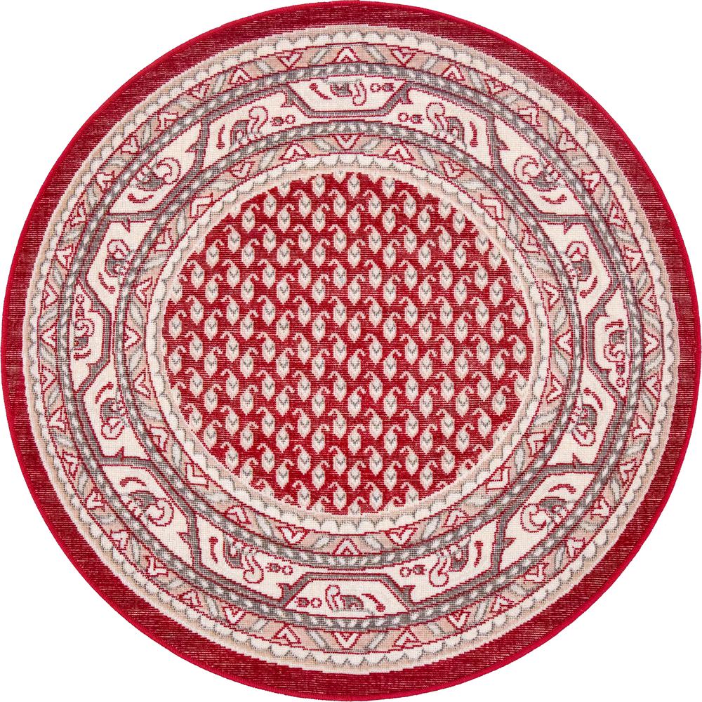 Allover Williamsburg Rug, Red (3' 7 x 3' 7). Picture 1
