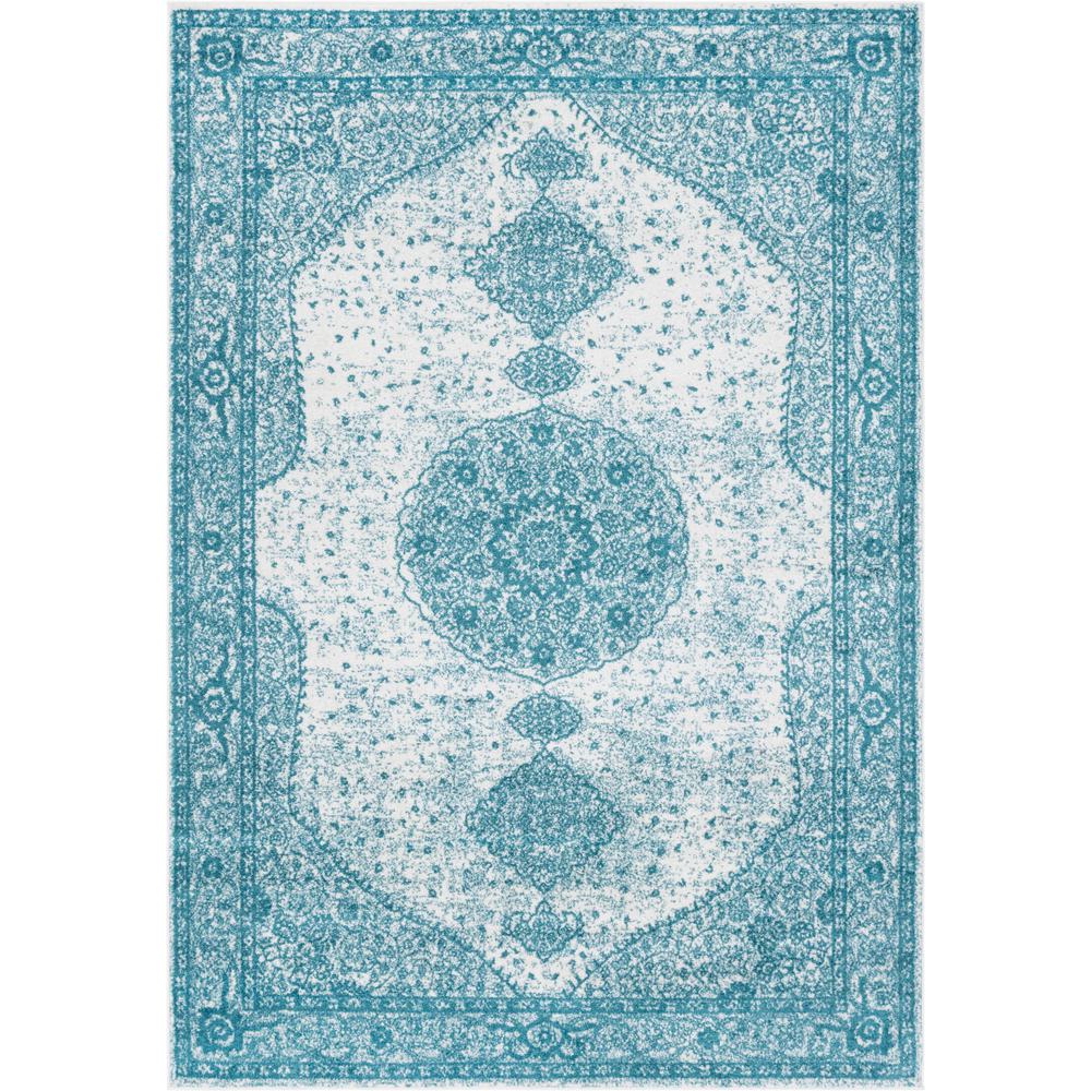 Midnight Bromley Rug, Turquoise (7' 0 x 10' 0). The main picture.