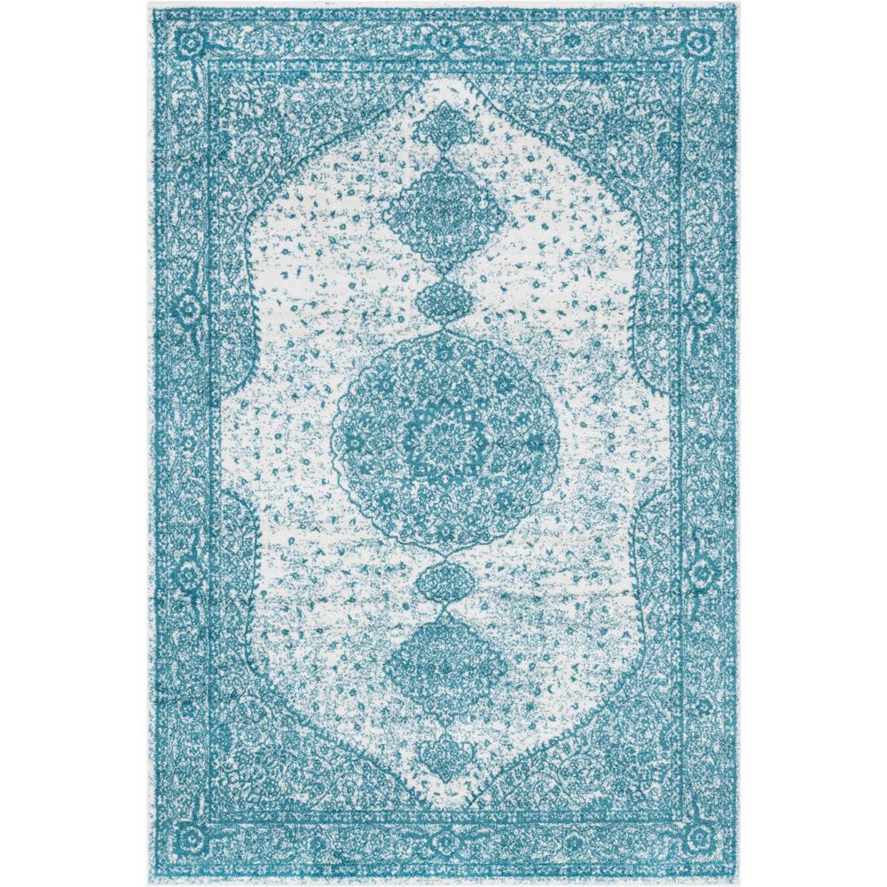 Midnight Bromley Rug, Turquoise (6' 0 x 9' 0). Picture 1