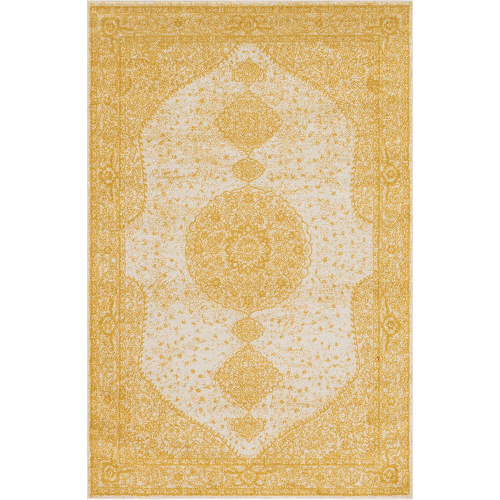 Midnight Bromley Rug, Yellow (6' 0 x 9' 0). Picture 1