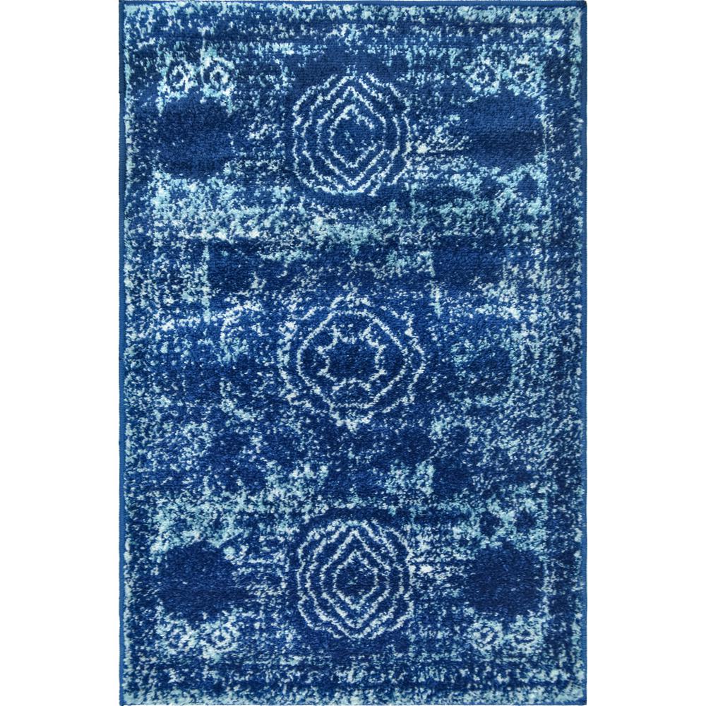 Wells Bromley Rug, Navy Blue (2' 0 x 3' 0). Picture 1
