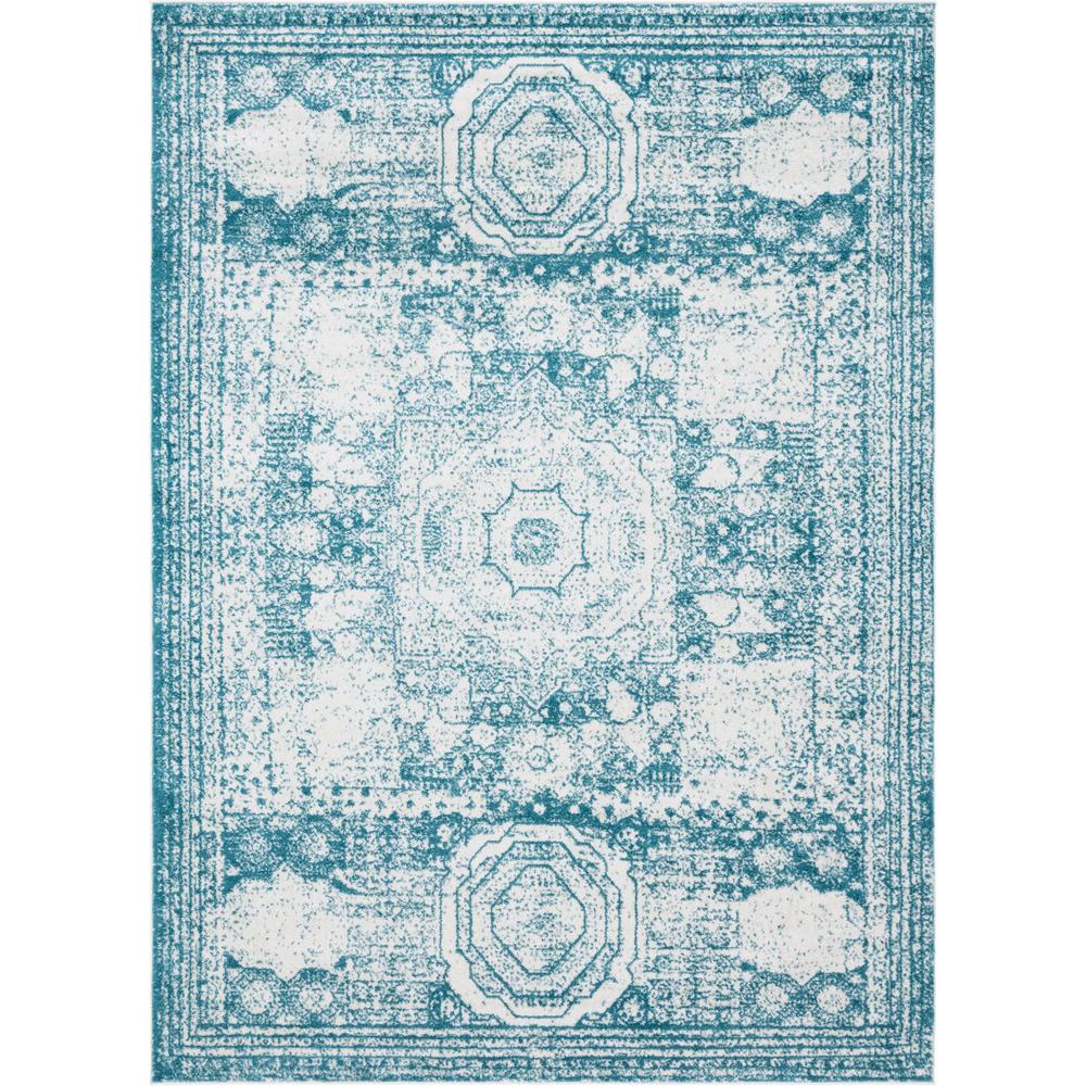 Wells Bromley Rug, Turquoise (8' 0 x 11' 0). Picture 1