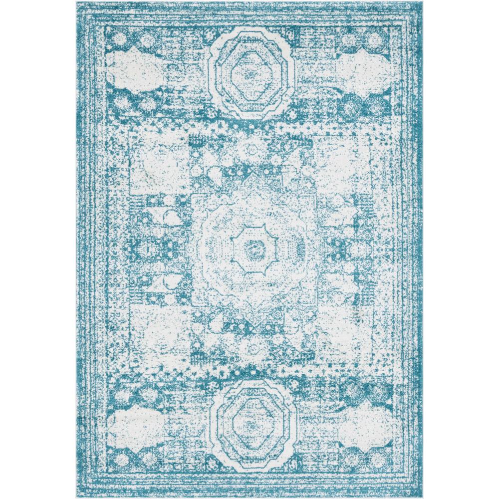 Wells Bromley Rug, Turquoise (7' 0 x 10' 0). Picture 1
