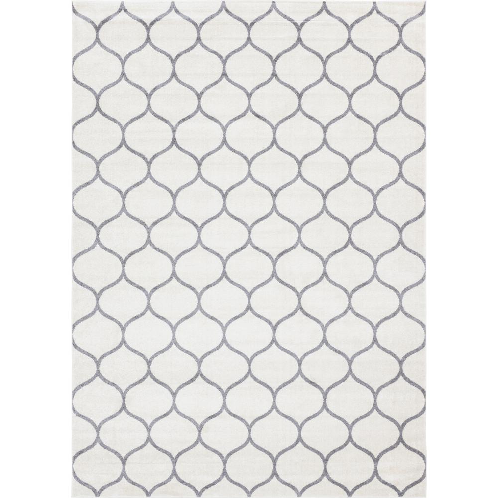 Rounded Trellis Frieze Rug, Ivory (10' 0 x 14' 0). Picture 1