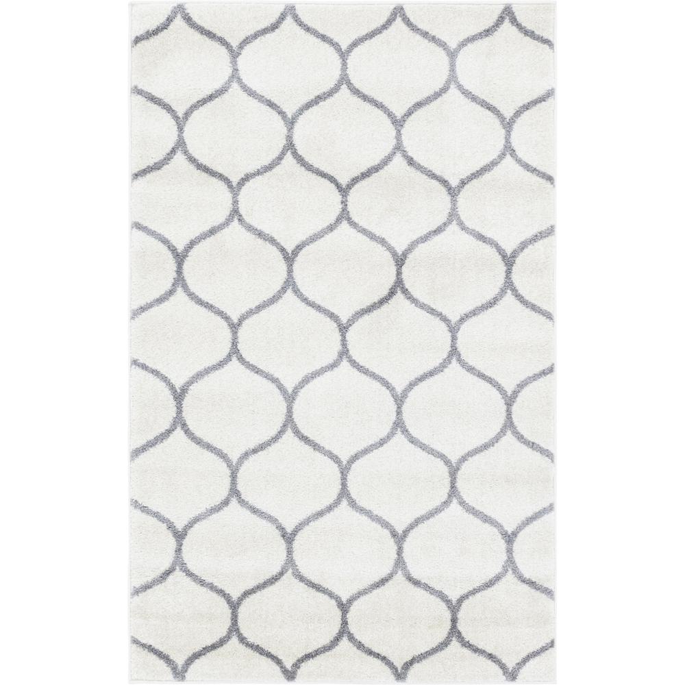 Rounded Trellis Frieze Rug, Ivory (3' 3 x 5' 3). Picture 1