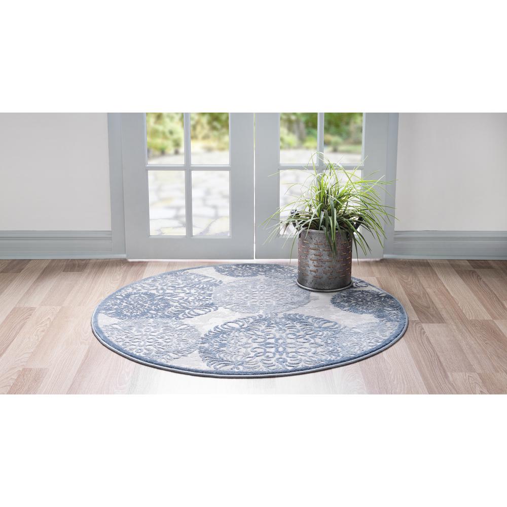 Chatsworth Aberdeen Rug, Blue (4' 0 x 4' 0). Picture 4
