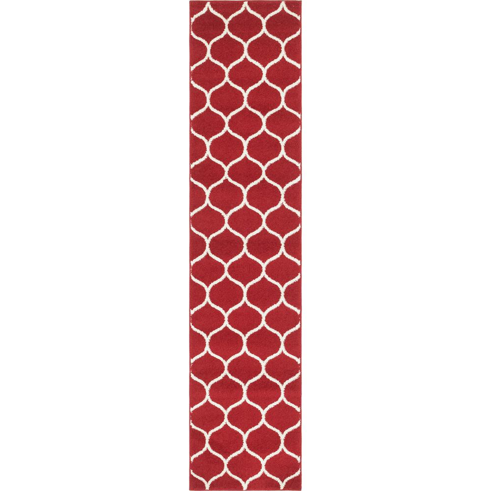 Rounded Trellis Frieze Rug, Red (2' 0 x 8' 8). Picture 1