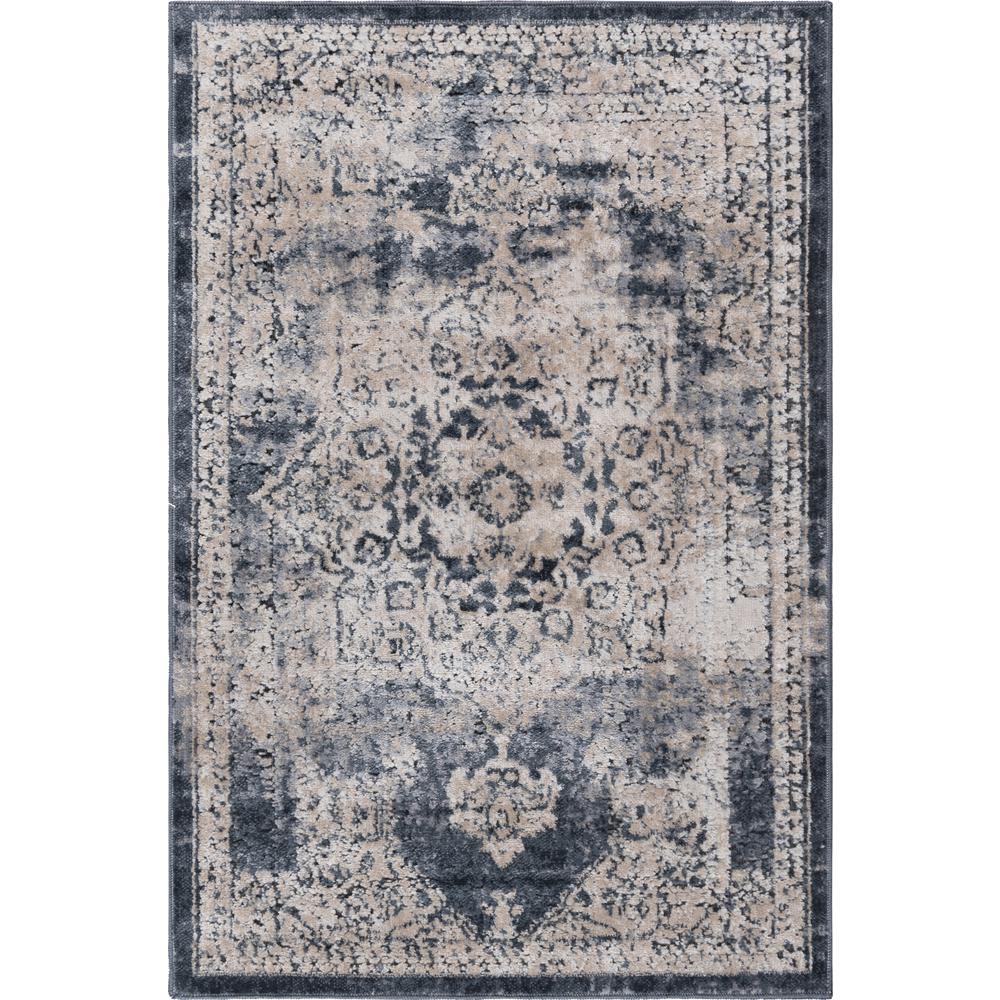 Chateau Roosevelt Rug, Navy Blue (2' 2 x 3' 0). Picture 1