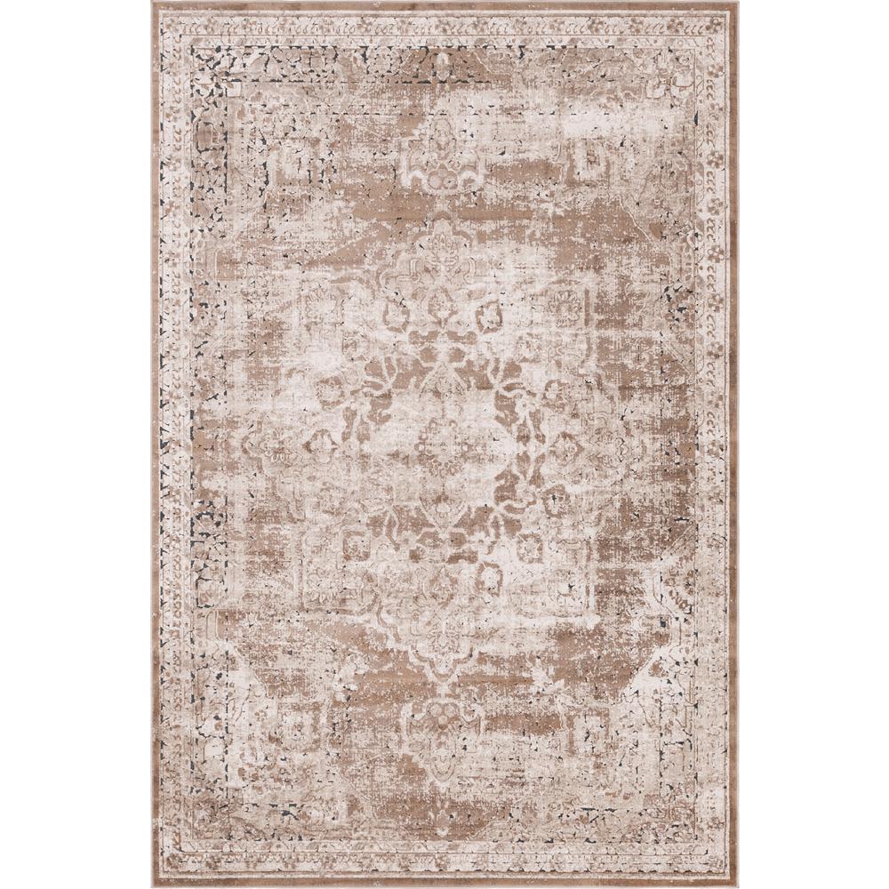 Chateau Roosevelt Rug, Light Brown (6' 0 x 9' 0). Picture 1