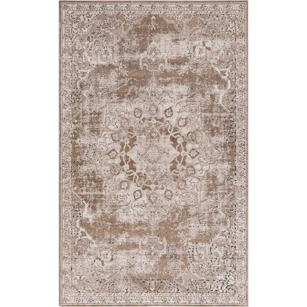 Chateau Roosevelt Rug, Light Brown (5' 0 x 8' 0). Picture 1