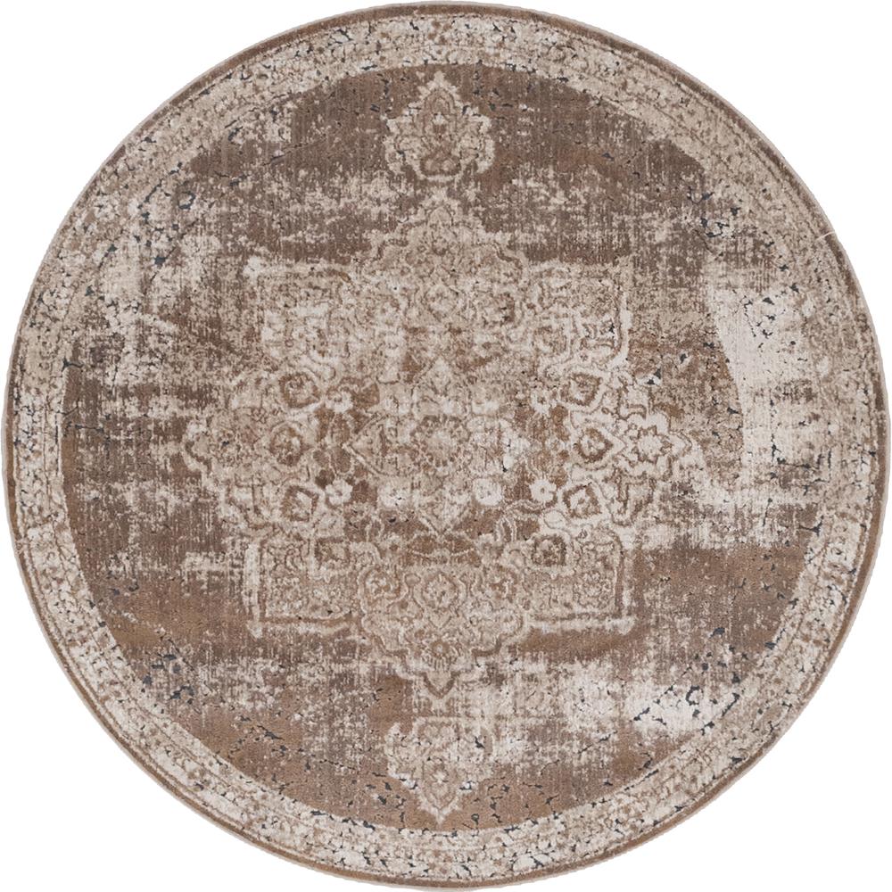 Chateau Roosevelt Rug, Light Brown (4' 0 x 4' 0). Picture 1