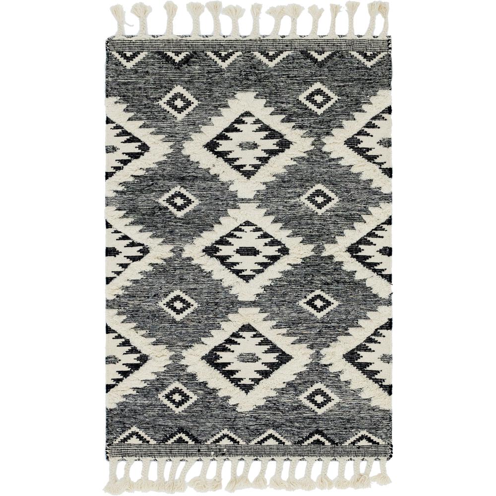 Mesa Rug, Charcoal (4' 0 x 6' 0). Picture 1