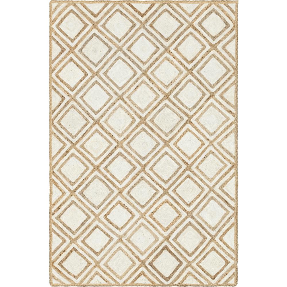 Bengal Braided Jute Rug, Ivory (6' 0 x 9' 0). Picture 1