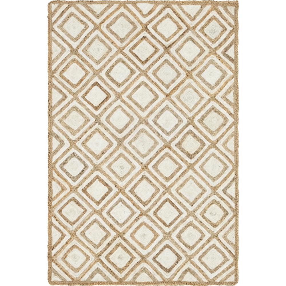 Bengal Braided Jute Rug, Ivory (5' 0 x 8' 0). Picture 1