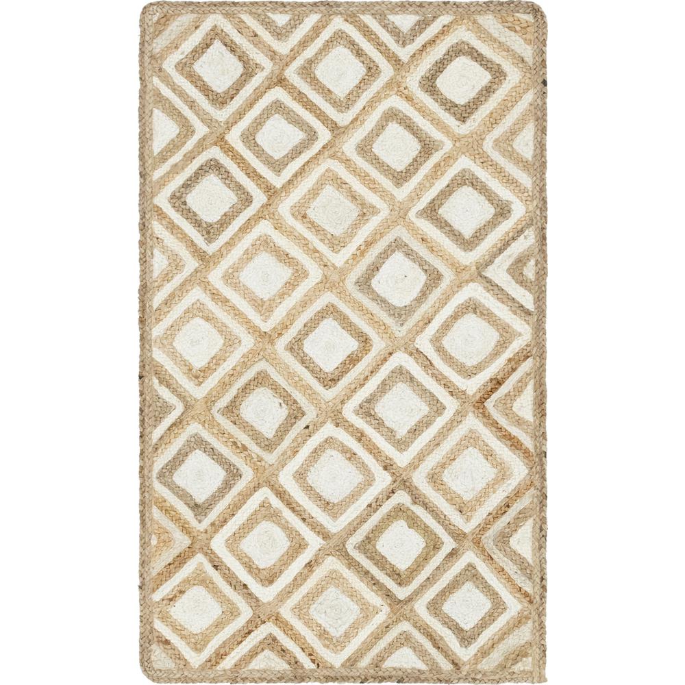 Bengal Braided Jute Rug, Ivory (3' 3 x 5' 0). Picture 1