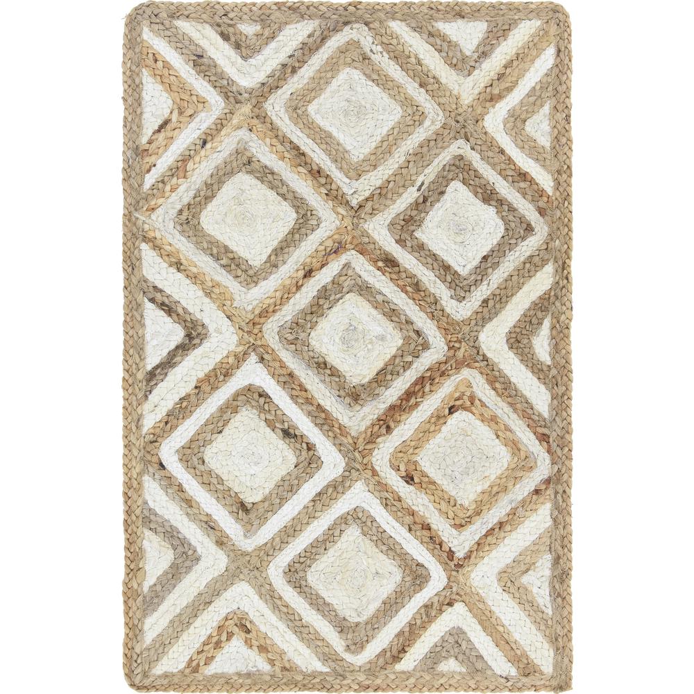 Bengal Braided Jute Rug, Ivory (2' 0 x 3' 0). Picture 1