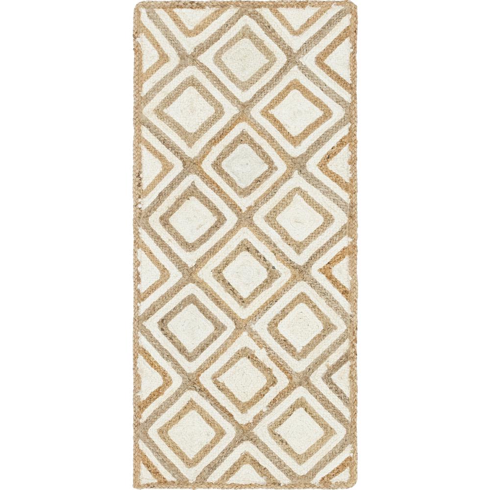 Bengal Braided Jute Rug, Ivory (2' 6 x 6' 0). Picture 1