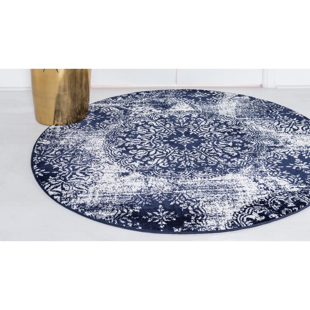 Grand Sofia Rug, Navy Blue (5' 0 x 5' 0). Picture 3