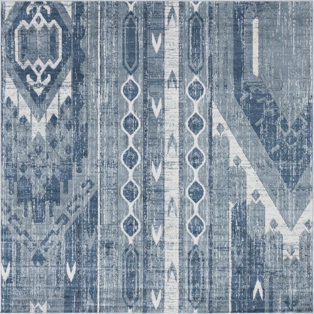 Orford Portland Rug, Blue (8' 0 x 8' 0). Picture 1
