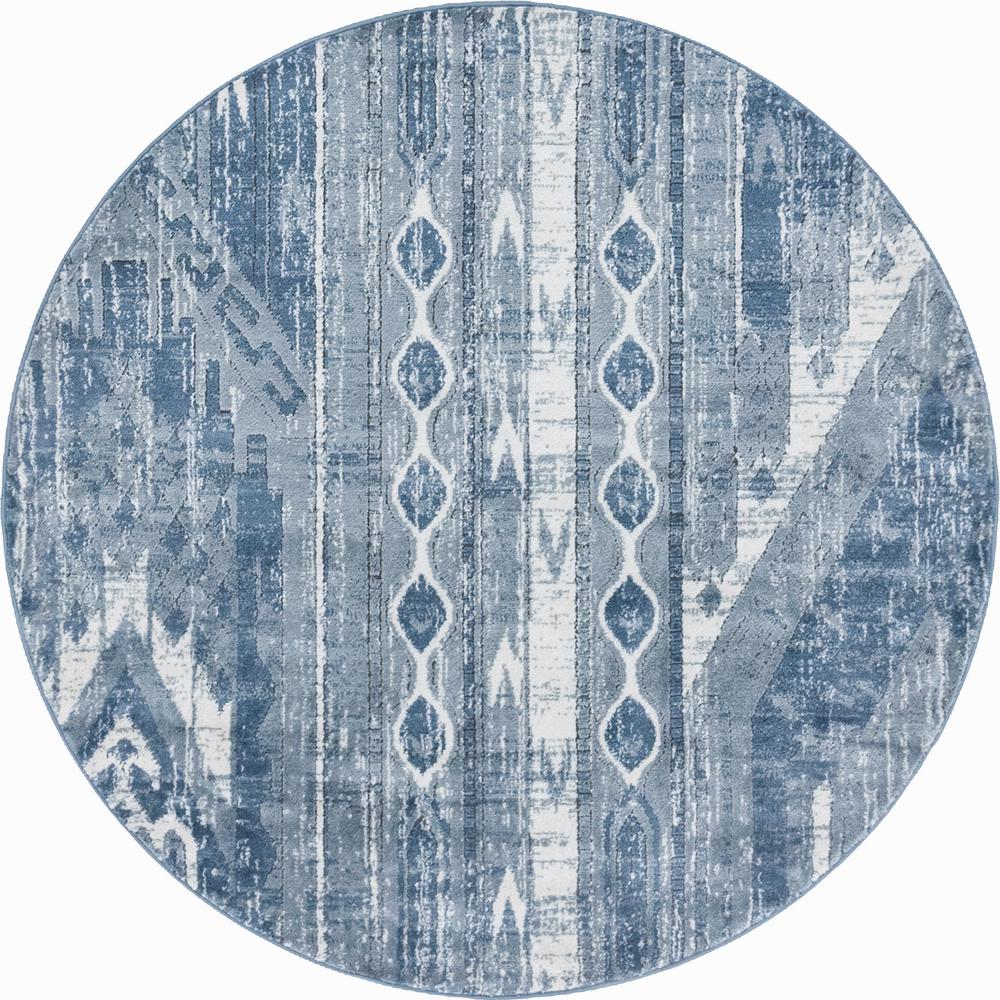 Orford Portland Rug, Blue (5' 0 x 5' 0). Picture 1