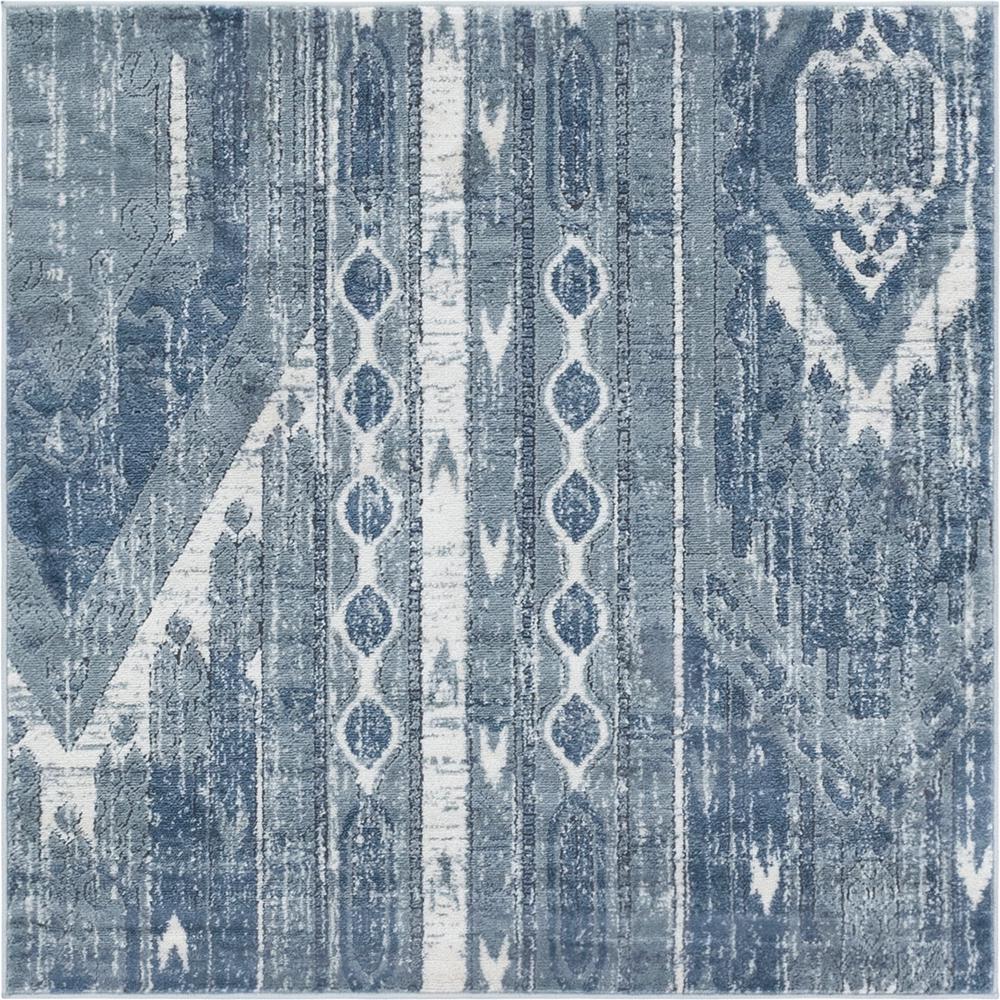 Orford Portland Rug, Blue (4' 0 x 4' 0). Picture 1