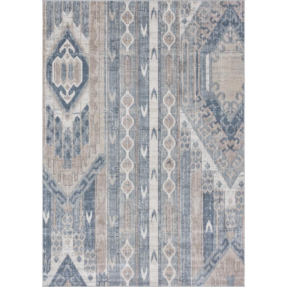 Orford Portland Rug, Navy Blue/Tan (7' 0 x 10' 0). Picture 1