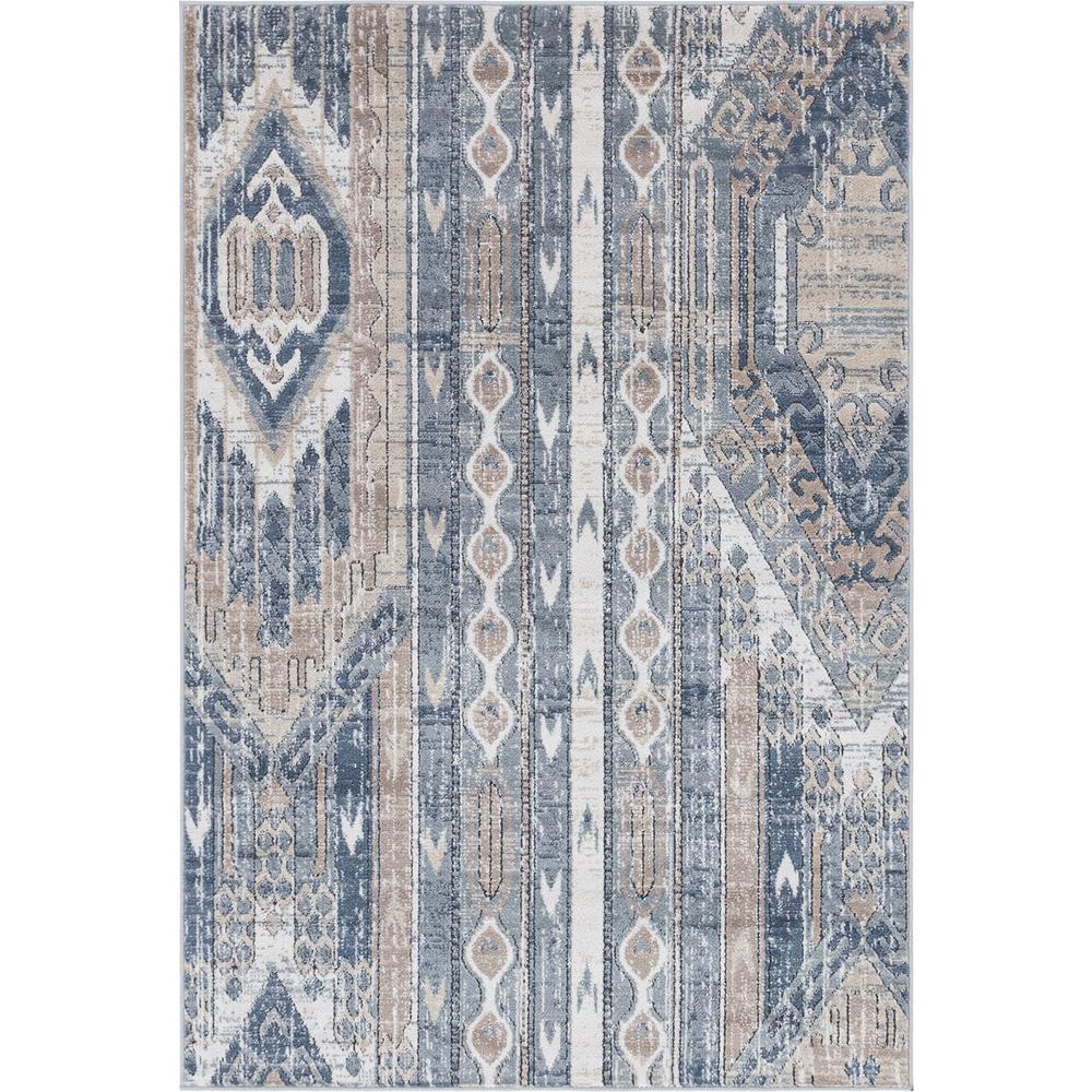 Orford Portland Rug, Navy Blue/Tan (4' 0 x 6' 0). Picture 1