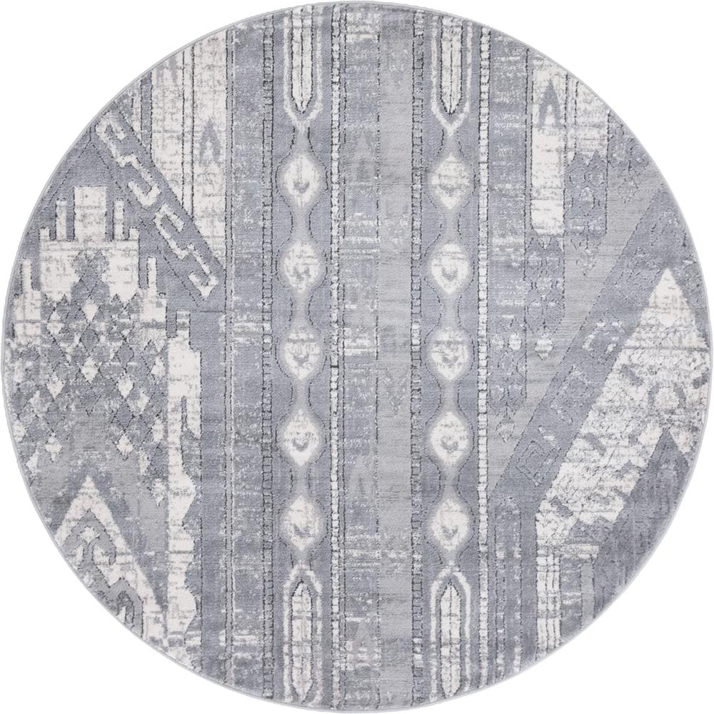 Orford Portland Rug, Gray (5' 0 x 5' 0). Picture 1