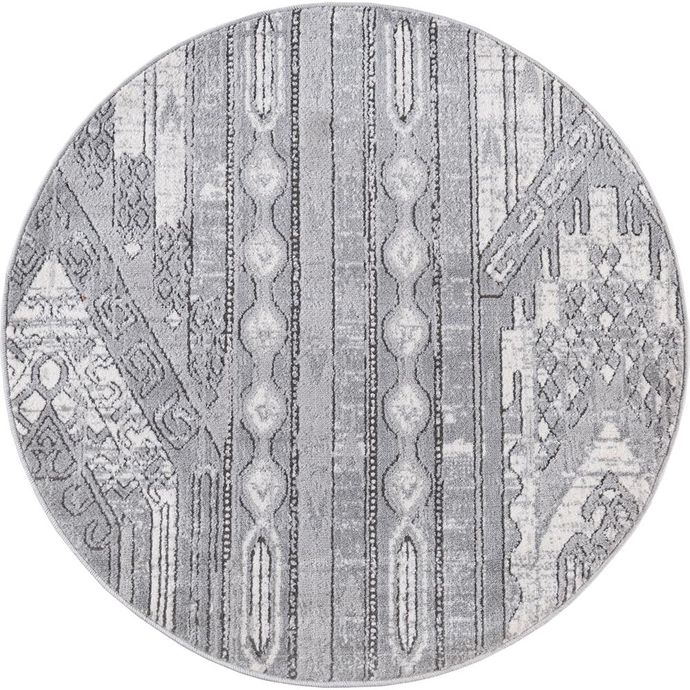 Orford Portland Rug, Gray (3' 3 x 3' 3). Picture 1