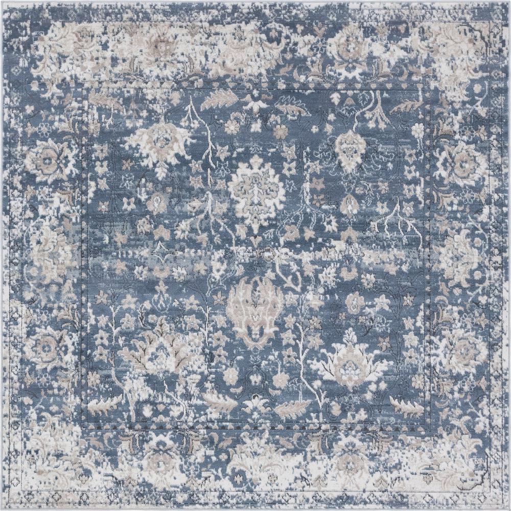 Central Portland Rug, Blue (6' 0 x 6' 0). Picture 1