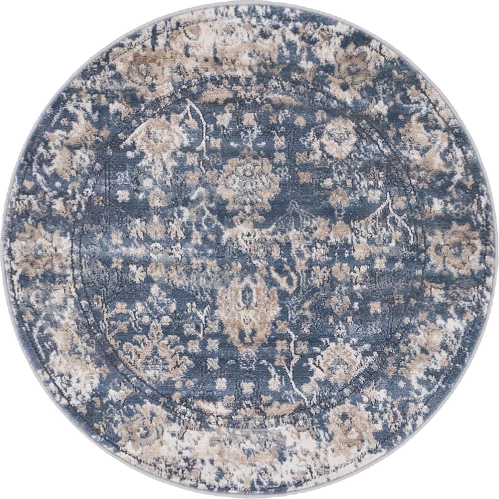 Central Portland Rug, Blue (3' 3 x 3' 3). Picture 1