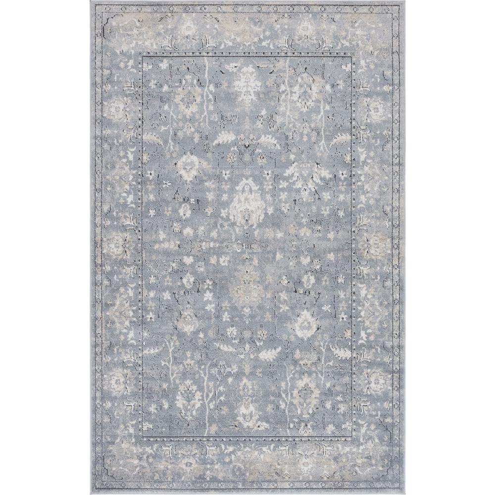 Central Portland Rug, Gray (5' 0 x 8' 0). Picture 1