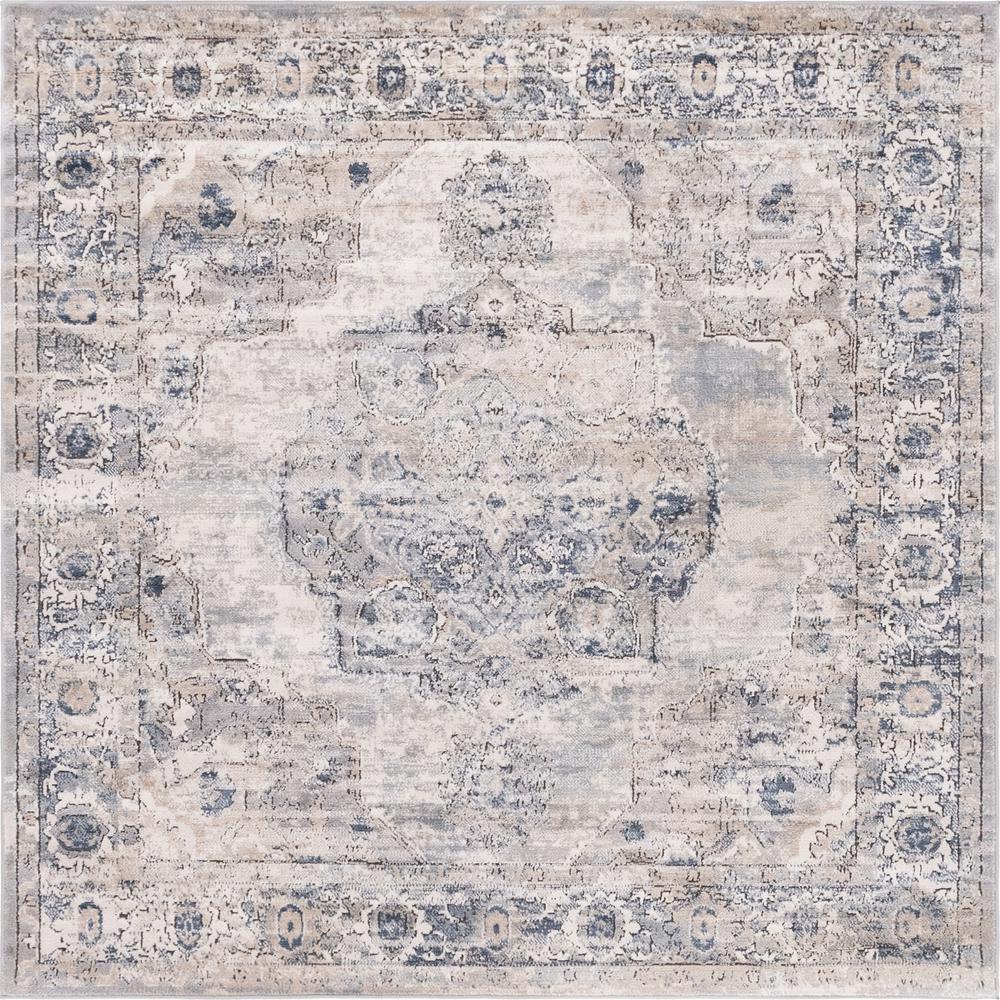 Canby Portland Rug, Ivory/Gray (6' 0 x 6' 0). Picture 1