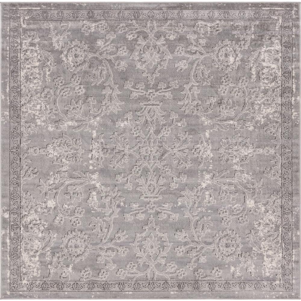 Albany Portland Rug, Gray (6' 0 x 6' 0). Picture 1