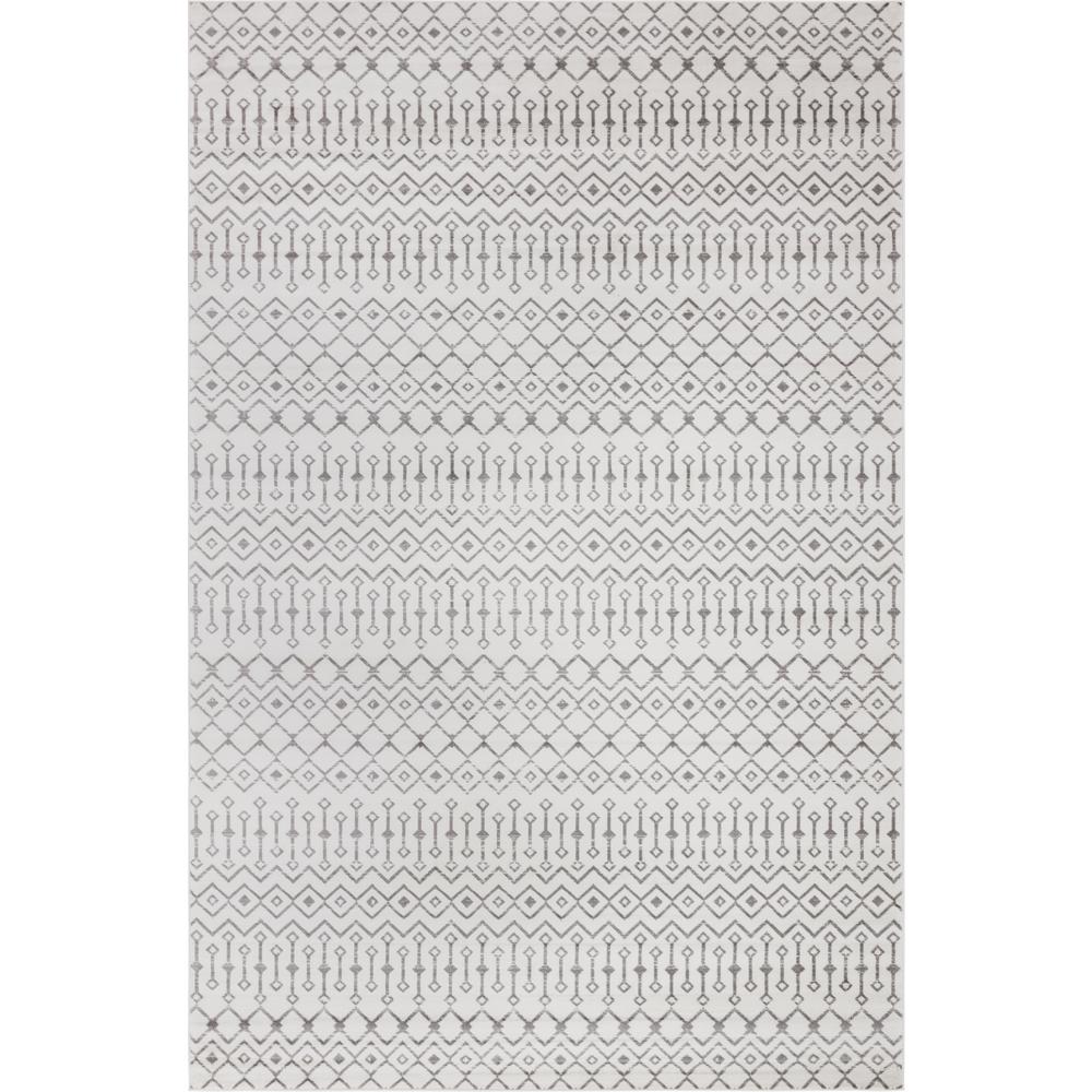 Moroccan Trellis Rug, Ivory/Gray (10' 8 x 16' 5). Picture 1