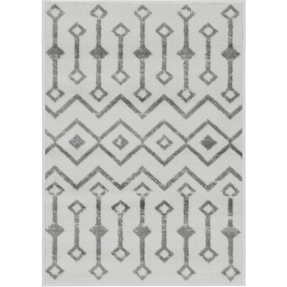 Moroccan Trellis Rug, Ivory/Gray (2' 2 x 3' 0). Picture 1