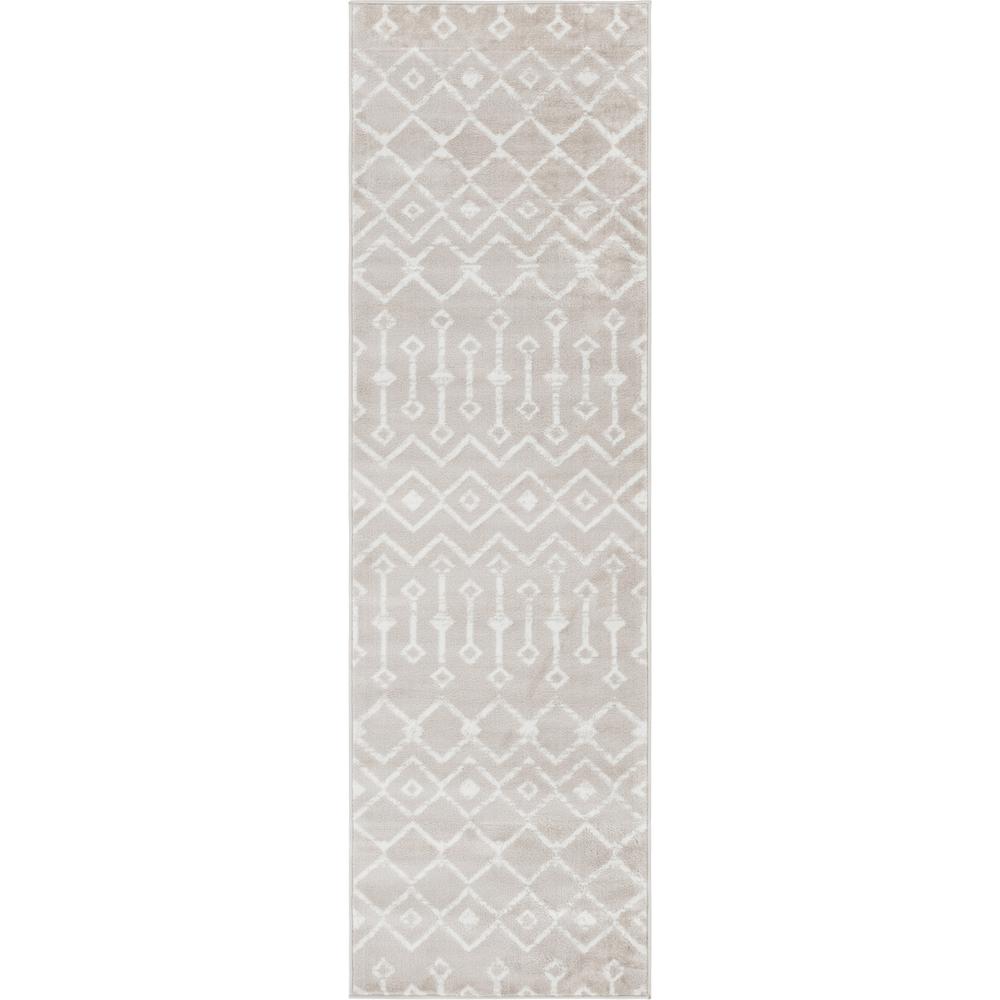 Moroccan Trellis Rug, Beige/Ivory (2' 6 x 8' 2). Picture 1