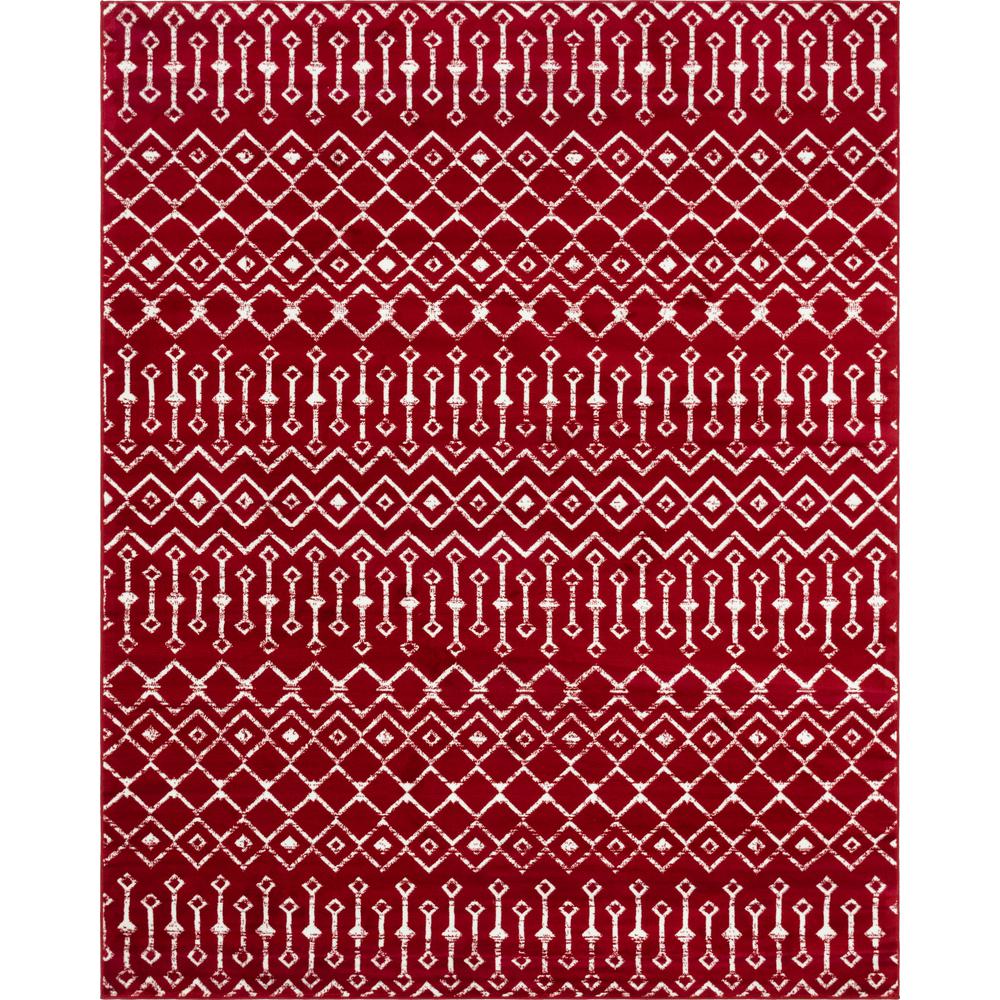 Moroccan Trellis Rug, Red/Ivory (8' 0 x 10' 0). Picture 1