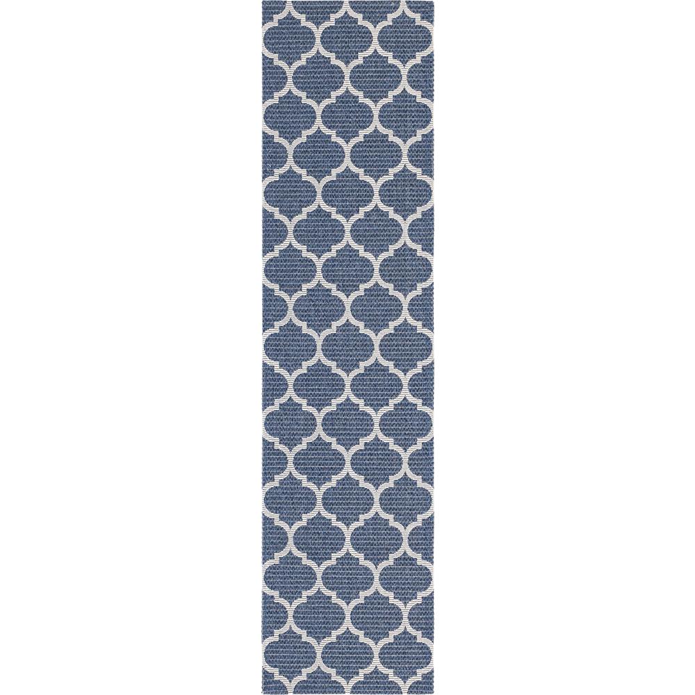 Trellis Decatur Rug, Navy Blue/Ivory (2' 2 x 7' 4). Picture 1